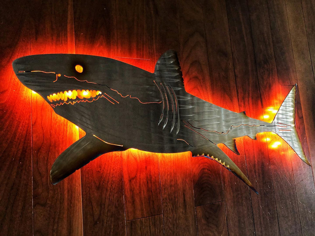 Stainless steel Great white shark
