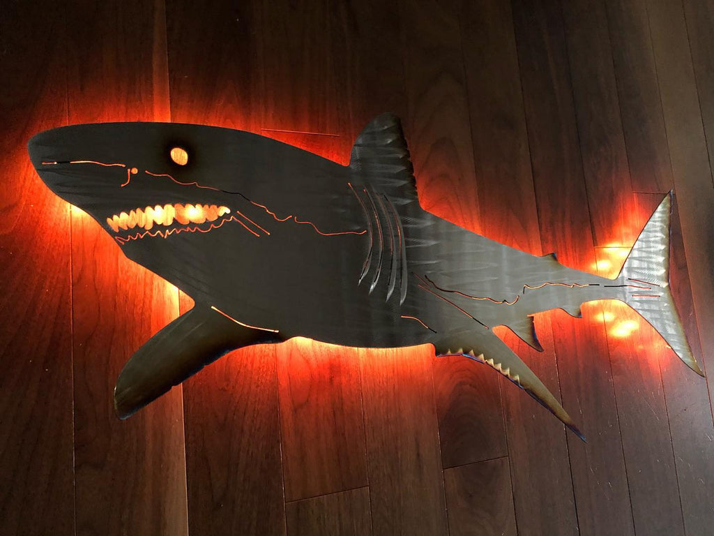 Stainless steel Great white shark