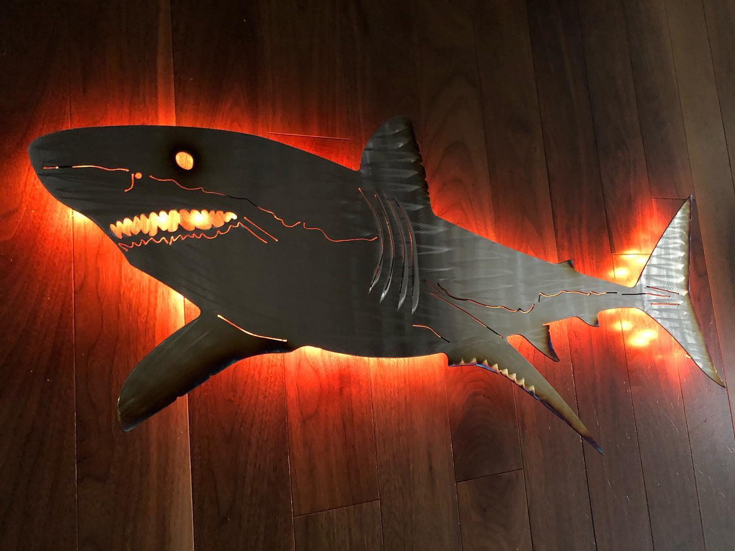 Stainless steel Great white shark