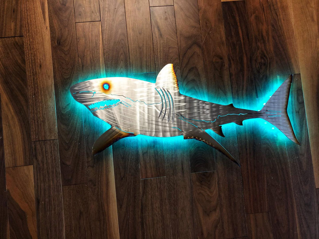 Stainless steel Great white shark