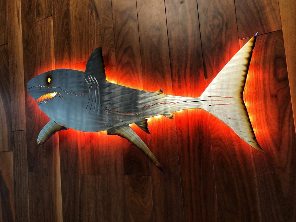 Stainless steel Great white shark