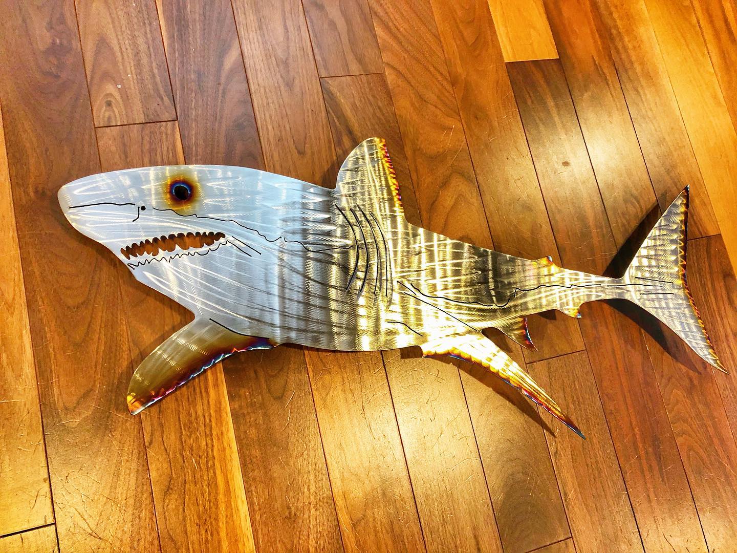 Stainless steel Great white shark