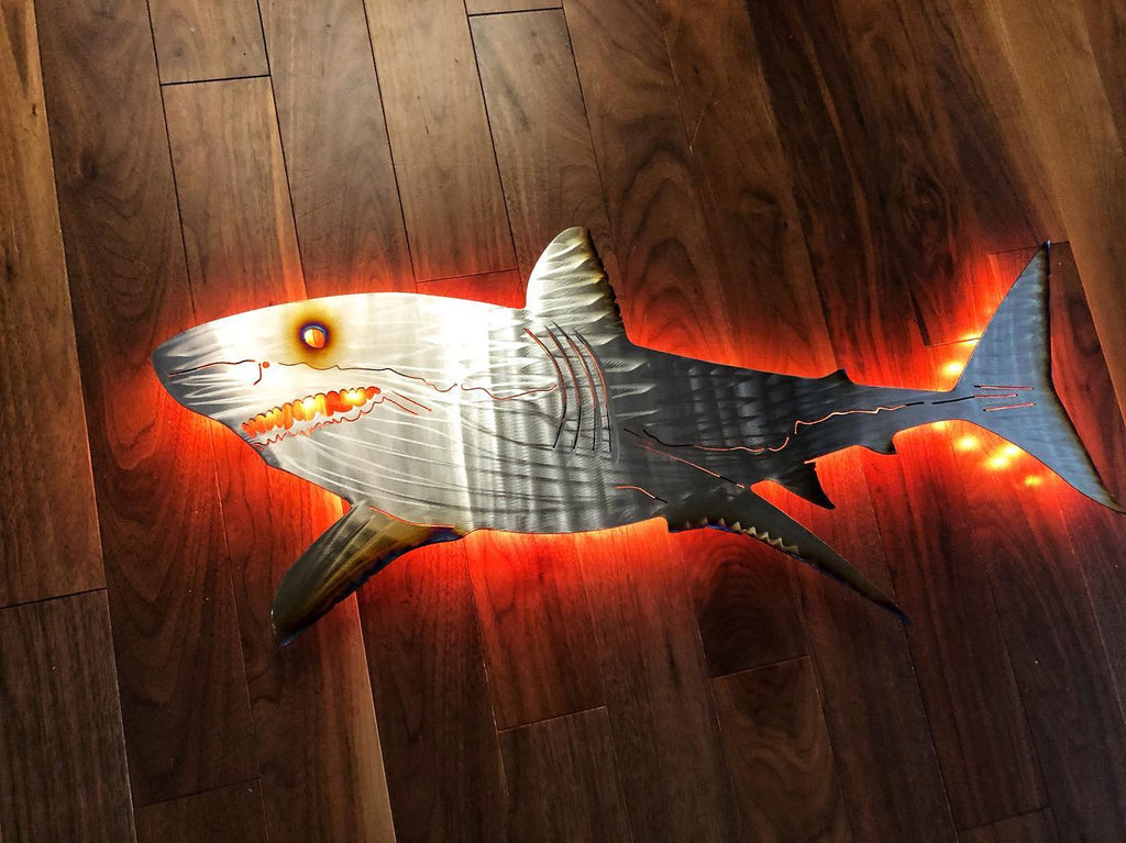 Stainless steel Great white shark