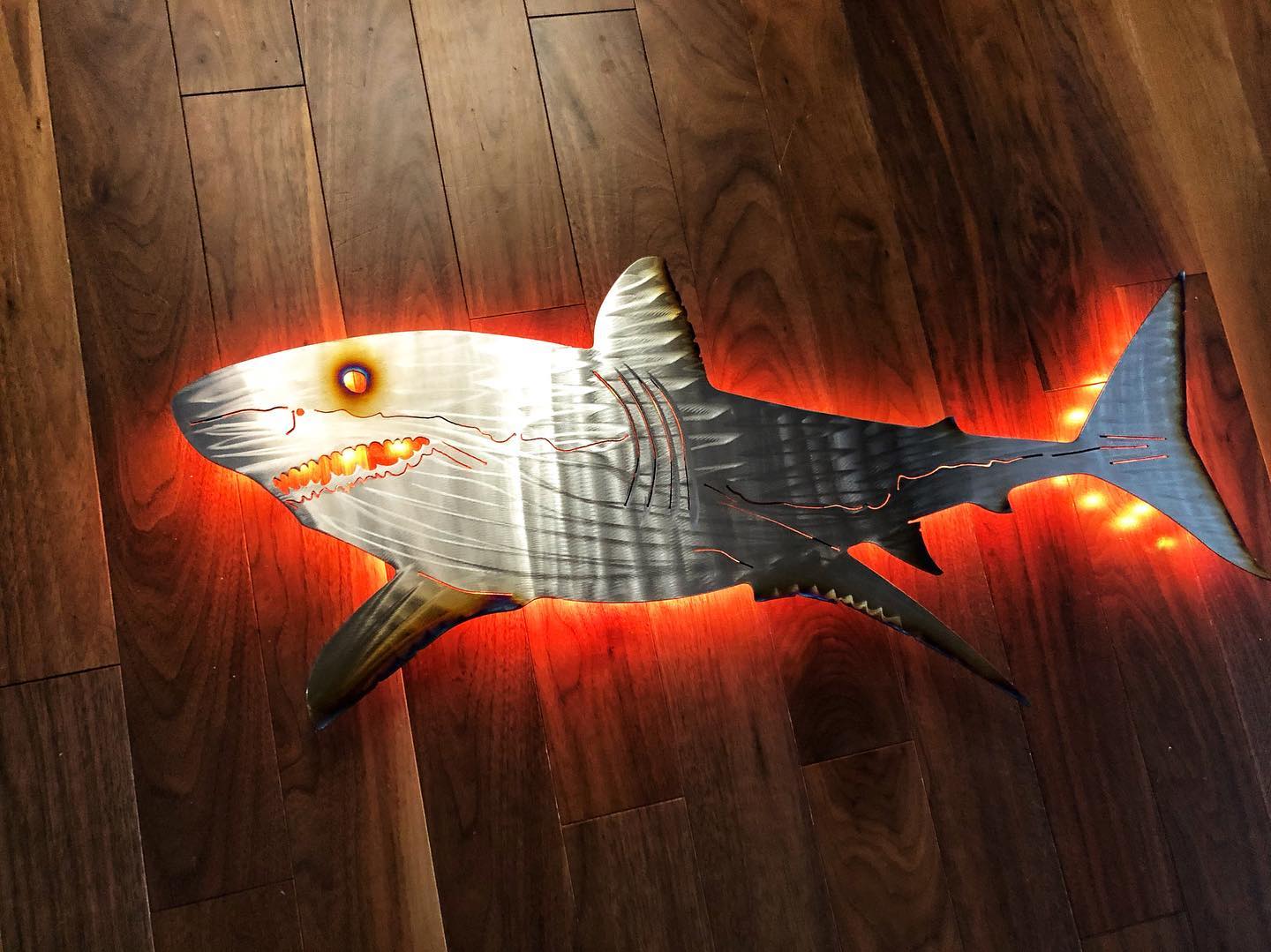 Stainless steel Great white shark
