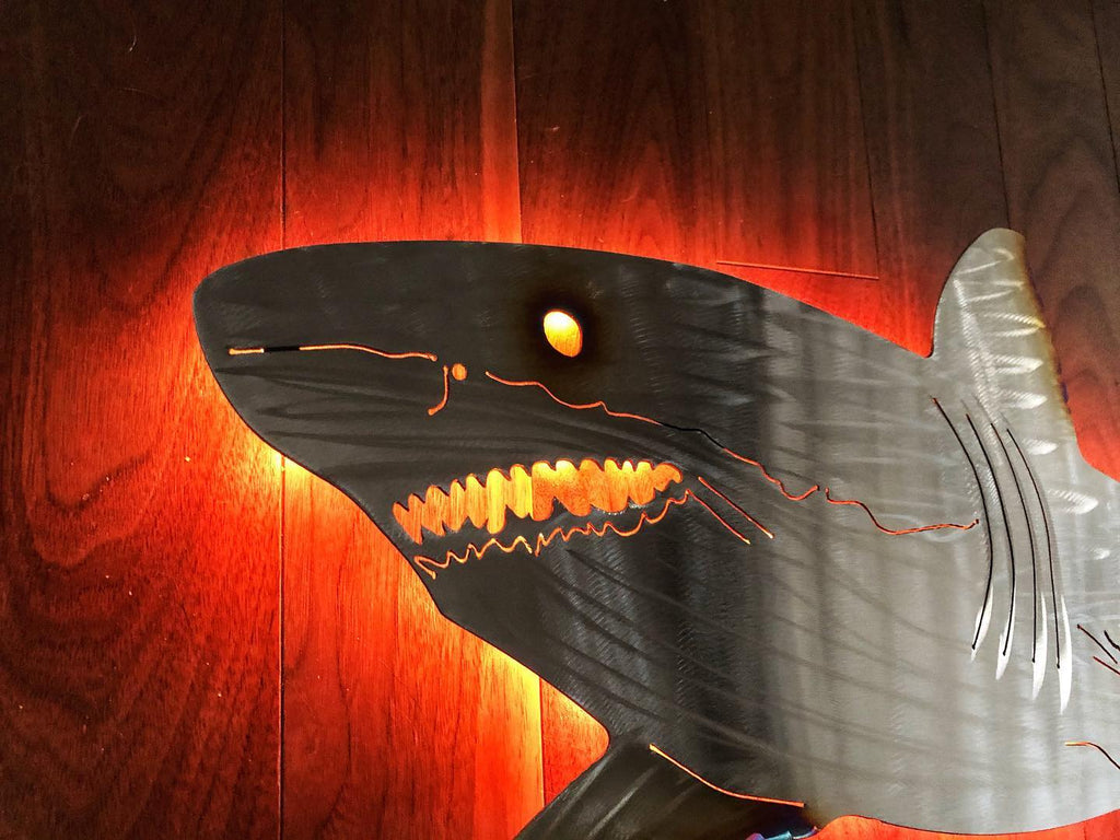 Stainless steel Great white shark