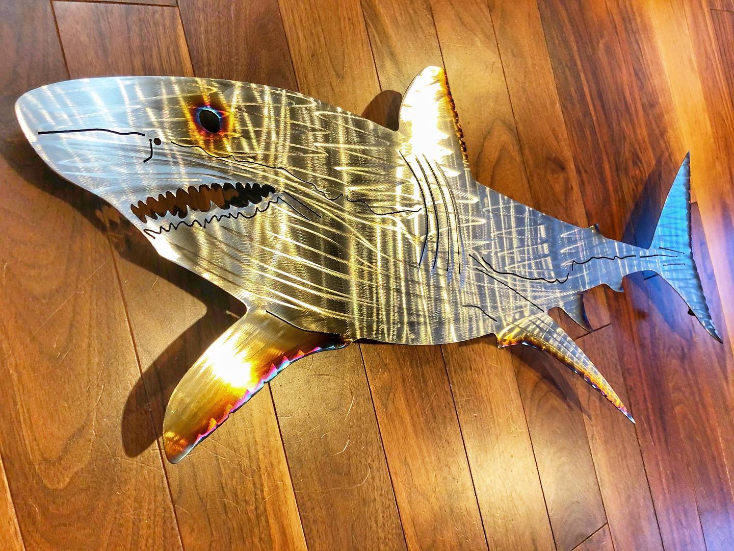 Stainless steel Great white shark
