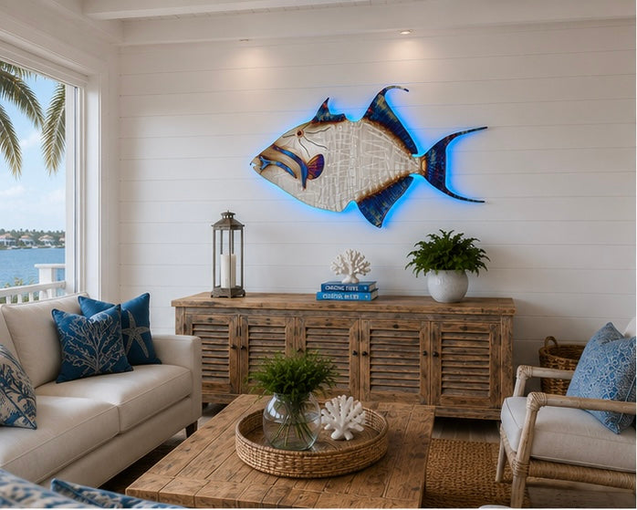 Stainless steel Queen Trigger fish