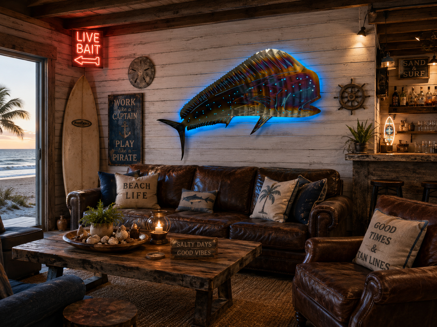 Stainless steel Mahi mahi mount