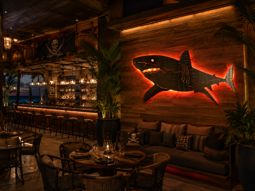 Stainless steel Great white shark