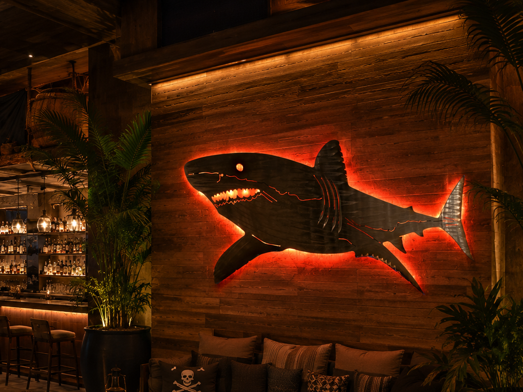 Stainless steel Great white shark